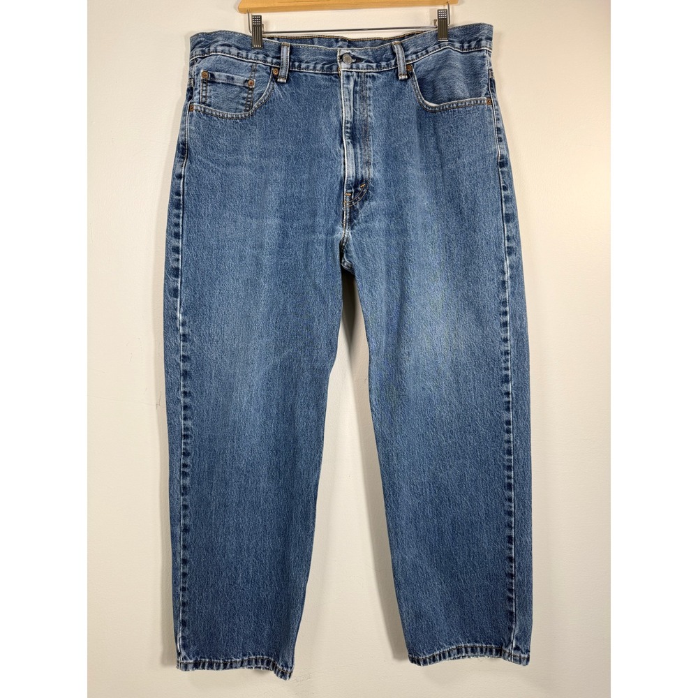 Levis 550 Relaxed Fit Jeans Mens Fits 39x29 Mid Wash Blue Denim Tapered Leg